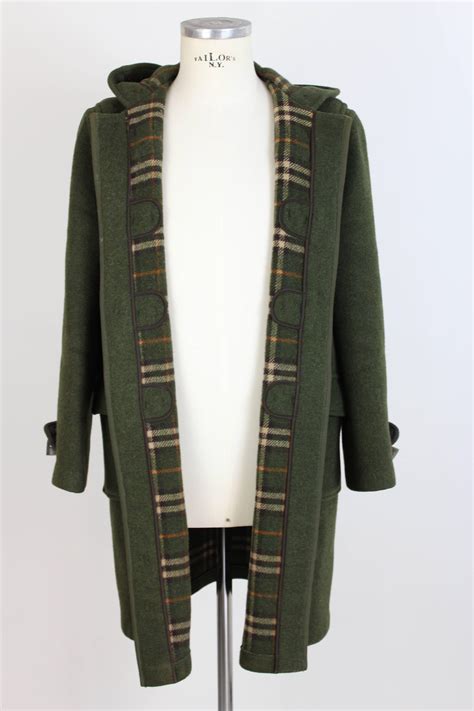 burberry montgomery donna usato|Burberry Montgomery Dark Green Wool English Coat, 1980.